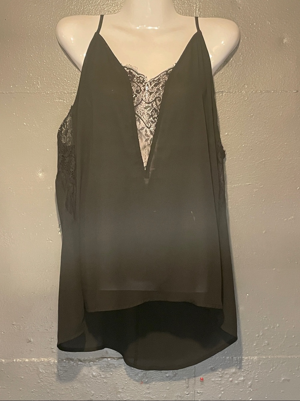 torrid Black Lace Inset V-Neck Camisole